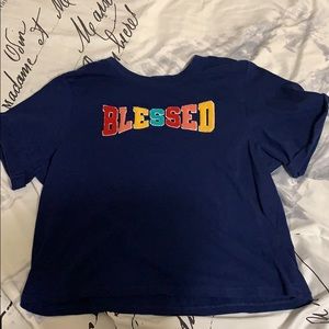 blessed navy t-shirt - medium